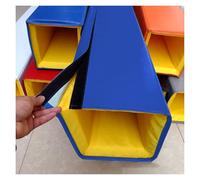 PEYNIR Imbottitura del Palo Copertura Protettiva per palo Quadrata, Tutto in Uno, Cantiere Garage, Autoadesiva Esterno Imbottitura Antiurto per Porta da Basket(Blue,L2 xW2 xH72)