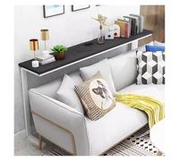 PEYNIR mobile dietro divano 80 90 100 cm Tavolino alto per divano, Stretto e lungo Ripiano sopra il termosifone per riporre oggetti e decorazioni, Soggiorno Corridoio(Black,L120xW25xH80cm)