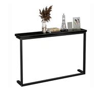 PEYNIR mobile dietro divano Mensola sopra il termosifone per riporre oggetti e decorare, tavolino sottile dietro il divano, scrivania consolle stretta per ingresso(Black,L180xW20xH80cm)