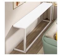PEYNIR mobile dietro divano Tavolino dietro al divano, sottile, moderno consolle strette, contro il muro mensola per termosifone, soggiorno/ingresso/corridoio(White,L80xW20xH80cm)