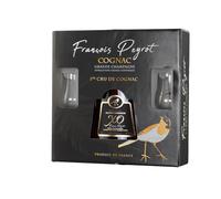 PEYROT Grande Champagne Carafe XO Special Pack + 2 bicchieri logati Peyrot