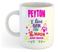 Peyton - I Love You To The Moon And Back Tazza - Divertente Detto Valentine
