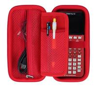 Peyyargo Duro Custodia protettiva compatibile con Texas Instruments TI-84 Plus CE-T/TI-Nspire CX II-T/TI-Nspire CX II-T CAS/TI-83 Premium CE/TI-82 Stats Calcolatrice Grafica (Rosso)