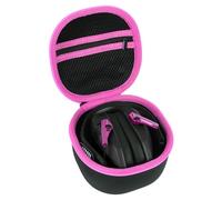 Peyyargo Duro Custodia Protettiva Compatibile con Walker's Game Ear Razor Slim/PROHEAR 066/030 Protettori Auricolari da Tiro (Nero + Rosa)