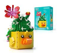 Pezicco Set di Costruzioni, Disegno Giocattolo Blocchi di Costruzione Puzzle Fiore Piante Succulente DIY Costruzioni Decorazioni Bouquet Collezione Botanica Creativo Regalo (646pcs)