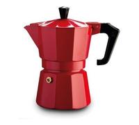 Pezzetti 1361V Caffettiera Moka Caffè 3 Tazze Italexpress Alluminio Rosso
