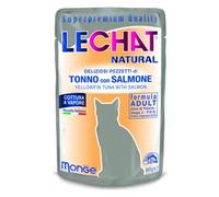 Pezzetti gelatina gatti LECHAT NATURAL tonno e salmone Busta 80 gr 0672