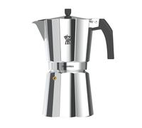 PEZZETTI, Italexpress Caffettiera 9 Tazze in Alluminio, Manico Ergonomico Resistente al Calore,Guarnizione in Silicone Alimentare, Per Piani a Gas No Piano Induzione