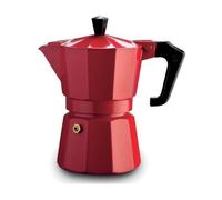 Pezzetti Moka 0,15 L Nero e Rosso per 3 Tazze in Alluminio