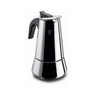 Pezzetti Moka 6 Tazze Induzione Steelexpress Caffettiera, 335 milliliters, Acciaio, Argento