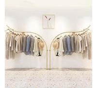 Pezzi Appendiabiti Oro Creativo Appendiabiti, Appendiabiti a Parete Scaffali per Vendita al Dettaglio per Abbigliamento, Asta Appendiabiti Multiuso per Boutique Negozio di Abbiglia