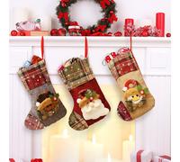 pezzi Calza di Natale Calza di Natale personalizzata, Calzini di Natale da appendere, Decorazione natalizia per scale/camino/albero di Natal