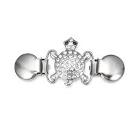 Pezzi Clip Per Cardigan 2 pezzi fermagli for maglioni e scialli retrò, spille for abbigliamento, decorazione con strass floreali, fibbia di collegamento for cardigan(Color-08)