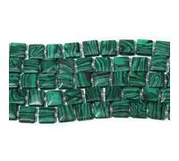 pezzi da 10 mm di perline di pietra quadrata, C di agata, pietra del sole, amazzonite, perline naturali sciolte per gioielli fai da te, accessori per braccialetti - malachite verde - 10x10 mm, 5 pez