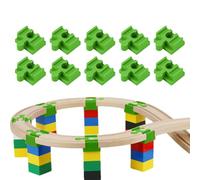 Pezzi Di Collegamento Per Binari In Legno | 10 Pezzi Adattatori Percorso Ferroviario | Adattatore Di Collegamento Per Bambini Età 3+ | Camera Dei Giochi Sala Centro Giorno Festivo Completo