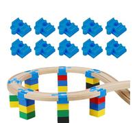 Pezzi Di Collegamento Per Binari In Legno | 10 Pezzi Adattatori Percorso Ferroviario | Adattatore Di Collegamento Per Bambini Età 3+ | Camera Dei Giochi Sala Centro Giorno Festivo Completo
