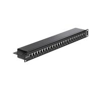 Pezzi di pannelli DELOCK 43298 PANNELLO Cat.6 24 porte RJ45 schermato 1U rack 19"