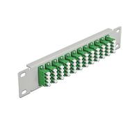 Pezzi di pannelli DELOCK 66797 12 porte LC Quad fibra ottica 1U rack 10"
