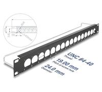 Pezzi di pannelli DELOCK 67058 16 porte tipo D montaggio rack 1U metallo pressacavo