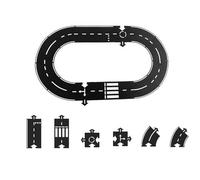 Pezzi di Percorso Puzzle in Gomma Flessibile, Set Circuito Expressway Estensibile, Tubi Modulare Impermeabile e Indistruttibile, Gioco di Puzzle per Bambini, Regalo Montessori per Outdoor e Indoor