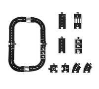 Pezzi di Percorso Puzzle in Gomma Flessibile, Set Circuito Expressway Estensibile, Tubi Modulare Impermeabile e Indistruttibile, Gioco di Puzzle per Bambini, Regalo Montessori per Outdoor e Indoor