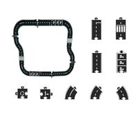 Pezzi di Percorso Puzzle in Gomma Flessibile, Set Circuito Expressway Estensibile, Tubi Modulare Impermeabile e Indistruttibile, Gioco di Puzzle per Bambini, Regalo Montessori per Outdoor e Indoor