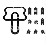 Pezzi di Percorso Puzzle in Gomma Flessibile, Set Circuito Expressway Estensibile, Tubi Modulare Impermeabile e Indistruttibile, Gioco di Puzzle per Bambini, Regalo Montessori per Outdoor e Indoor