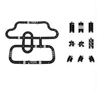 Pezzi di Percorso Puzzle in Gomma Flessibile, Set Circuito Expressway Estensibile, Tubi Modulare Impermeabile e Indistruttibile, Gioco di Puzzle per Bambini, Regalo Montessori per Outdoor e Indoor