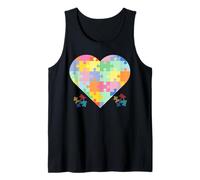 Pezzi di Puzzle Pastello in Un Cuore Canotta