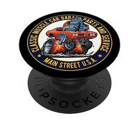 Pezzi di ricambio e assistenza per garage Muscle Car Classic Design a fumetti PopSockets PopGrip Adesivo