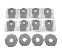 Pezzi di ricambio per aspirapolvere Roborock QV 35A, QR 798, QR 598, accessori di ricambio, 4 panni per mocio + 8 sacchetti per la polvere