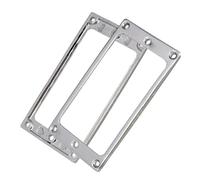 Pezzi di ricambio per chitarra 2 Pezzi Di Chitarra Elettrica In Metallo Humbucker Pickup Surround Frame Anello Di Montaggio 2mmx2mm Lega Di Acciaio 2mm Di Profondità(Silver)