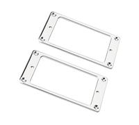 Pezzi di ricambio per chitarra 2 Pezzi Di Coperture Per Pickup Humbucker Per Chitarra Telaio Anelli Di Montaggio Ad Anello Dorato A Doppia Bobina(Silver)