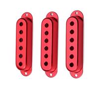 Pezzi di ricambio per chitarra 3 Pezzi Copertura Pickup Single-coil 48mm/50mm/52mm Copertura Pickup In Ottone Per Chitarra Elettrica Accessori Per Strumenti Musicali(Red)