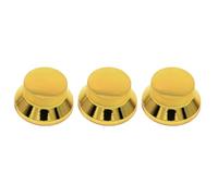 Pezzi di ricambio per chitarra 3 Pz/4 Pz Chitarra Basso Manopole In Metallo Cappello A Cilindro Campana Manopola Di Controllo Della Velocità Per Accessori Per Chitarra SG 5 Coloer(Gold,3Pcs)