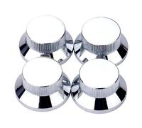 Pezzi di ricambio per chitarra 3 Pz/4 Pz Chitarra Basso Manopole In Metallo Cappello A Cilindro Campana Manopola Di Controllo Della Velocità Per Accessori Per Chitarra SG 5 Coloer(Chrome,4pcs)