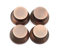 Pezzi di ricambio per chitarra 3 Pz/4 Pz Chitarra Basso Manopole In Metallo Cappello A Cilindro Campana Manopola Di Controllo Della Velocità Per Accessori Per Chitarra SG 5 Coloer(Red Copper,4pcs)
