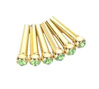 Pezzi di ricambio per chitarra 6 Pezzi Perni Per Chitarra Perni Per Corde In Metallo Intarsiato Perni Per Ponte Per Chitarra Per Chitarra Acustica 8 Colori(Green)