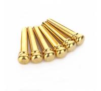 Pezzi di ricambio per chitarra 6 Pezzi Perni Per Ponte Per Chitarra Perni In Metallo Ottone 6 Perni Per Corde Per Chitarra Acustica(Gold)