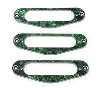 Pezzi di ricambio per chitarra Anello Pickup Da 3 Pezzi Montaggio Humbucker Single Coil Accessori Componente Telaio Per Chitarra(Green)