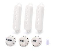 Pezzi di ricambio per chitarra Brand New Pickup Cover 2T1V Manopola 48/50/52mm Pole Per Single Coil Pickup ST Chitarra Pickup Cover Strumenti Musicali(White)