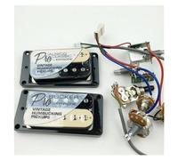 pezzi di ricambio per chitarra elettrica 1 Set Pickup Humbucker Zebra Per Chitarra Elettrica Alnico Standard LP Con Cablaggio Pro Per EPI (Color : Bk, Size : With frame)
