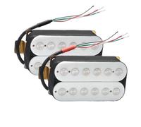 pezzi di ricambio per chitarra elettrica 1 Set Pickup Per Chitarra Elettrica A Doppia Bobina Bianca Da 6,3 Mm Con Palo Grande Con 4 Cavi Di Conduzione/divisione Della Bobina (Color : Bridge Neck)