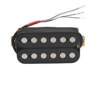 pezzi di ricambio per chitarra elettrica 1Set Pickup Per Chitarra Elettrica A Doppia Bobina Nera Da 6,3 Mm Con Palo Grande Con 4 Cavi Di Conduzione/divisione Della Bobina (Color : Bridge Black)
