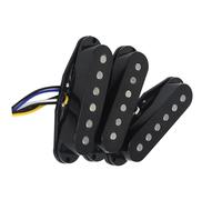 pezzi di ricambio per chitarra elettrica 3 Pz Flat-Top Alnico 5 Chitarra Single Coil Pickup Nero 50/50/52mm Per Chitarra Elettrica ST FD Flat Pole Pezzi