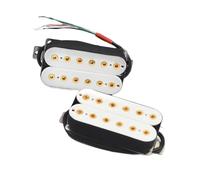 pezzi di ricambio per chitarra elettrica Alnico5 Humbucker Coil Spliting Neck7.5K/Bridge15K Pickup Per Chitarra Elettrica A Doppia Bobina Parte Di Chitarra Nera Bianca (Color : 1 Set)