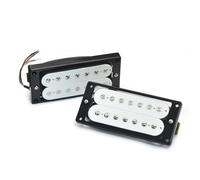 Pezzi di Ricambio per Chitarra elettrica Chitarra Elettrica A 7 Corde Humbucker Dual Coil Spliting Pickup N8.5K / B14K Parti di Chitarra con Uscita Bianca (Color : with Frame, Size : 1Set)