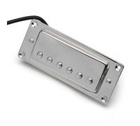 pezzi di ricambio per chitarra elettrica Mini Pickup Humbucker Per Chitarra Elettrica A 6 Fori Per Chitarra LP Manico E Ponte Neri/oro/cromati Sono Universali (Color : Chrome 1Set)