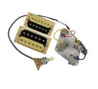 pezzi di ricambio per chitarra elettrica Pickup Humbucker Con Cornice Gialla Pickup Per Chitarra Elettrica In Ceramica Con Set Di Cablaggio