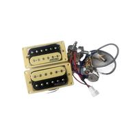 pezzi di ricambio per chitarra elettrica Pickup Per Chitarra Elettrica Zebra Ainico5 Humbucker Nero Pickup Per Chitarra Con Cablaggio 2V1T (Color : ZB YE)